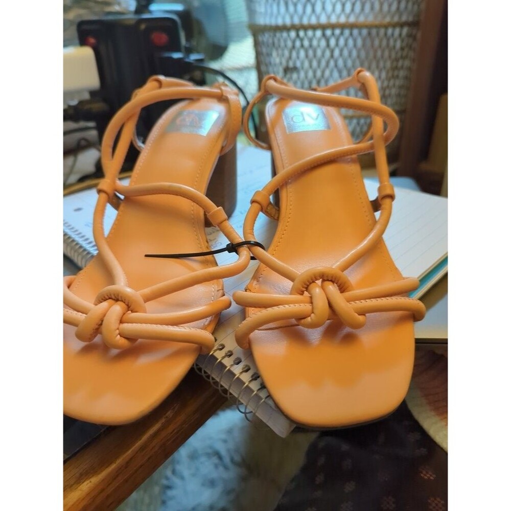 NWOT Dolce Vita Tori Women's Peach Strappy Block Heel Sandals Sz8
